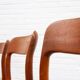 Niels Möller Model 75 Paper Cord Dining Chairs