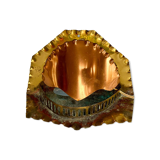 Unique mid century table lamp "fireplace" copper & brass, art deco, vintage light