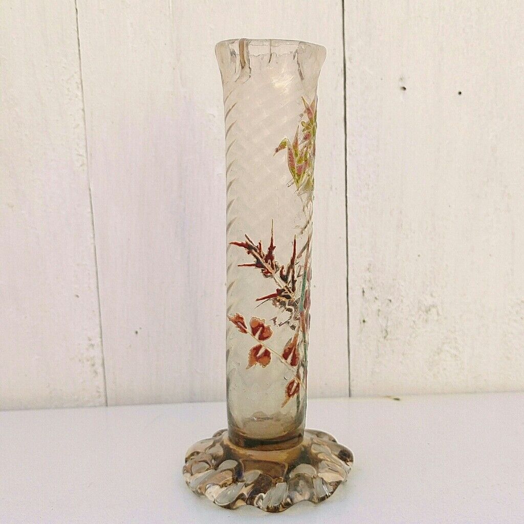 Vase Emile Gallé floral decoration Nancy Art Nouveau