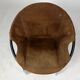 Vintage Balloon Chair suede armchair Lusch & Co Space Age chrome