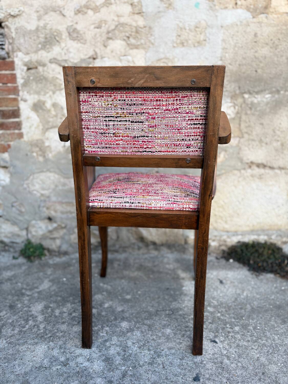 Pair of 1960s bridge chairs in Nobilis fabric