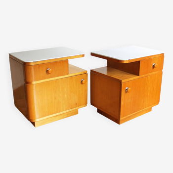 Pair of 1950's Mid Century Bedside Tables