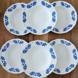 Set of 6 Boch oak leaf soup plates