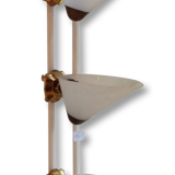 Appliques et lustre rétro laiton et plastique, années 60, France