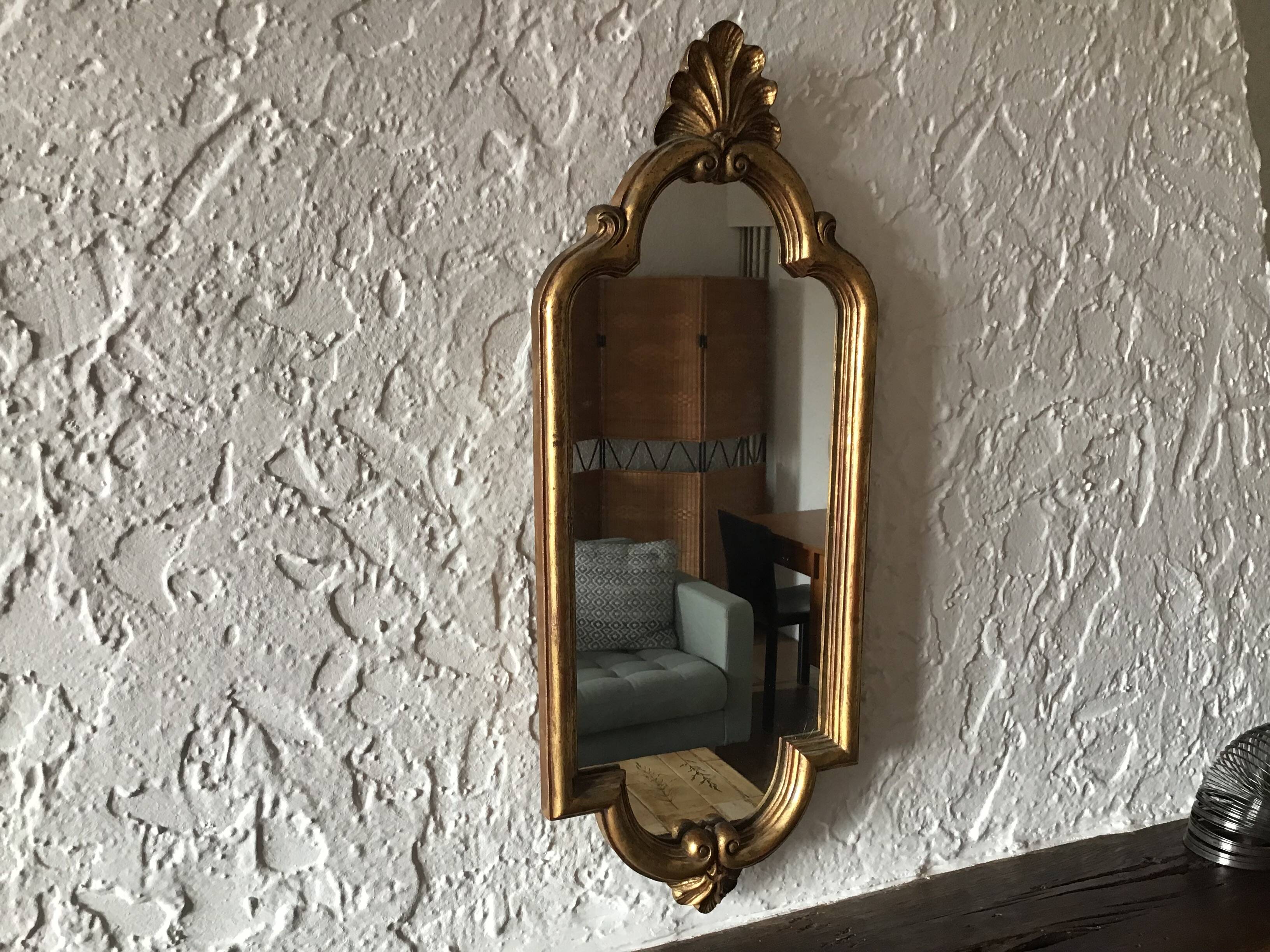 Old gilded wood mirror