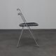 Giorgio Cattelan leather folding chairs for Cidue, Italy, 1970s.
