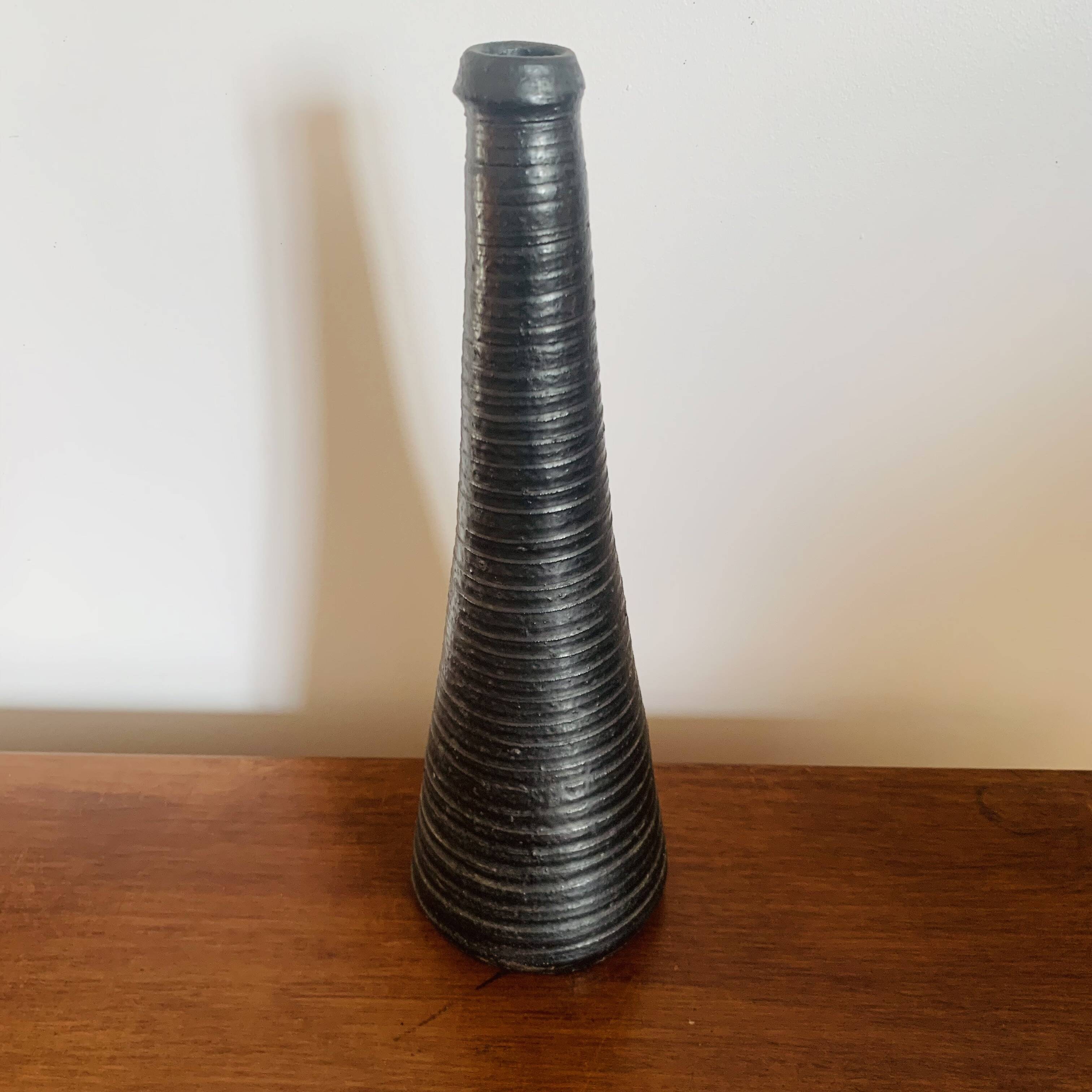 Glazed earthenware vase