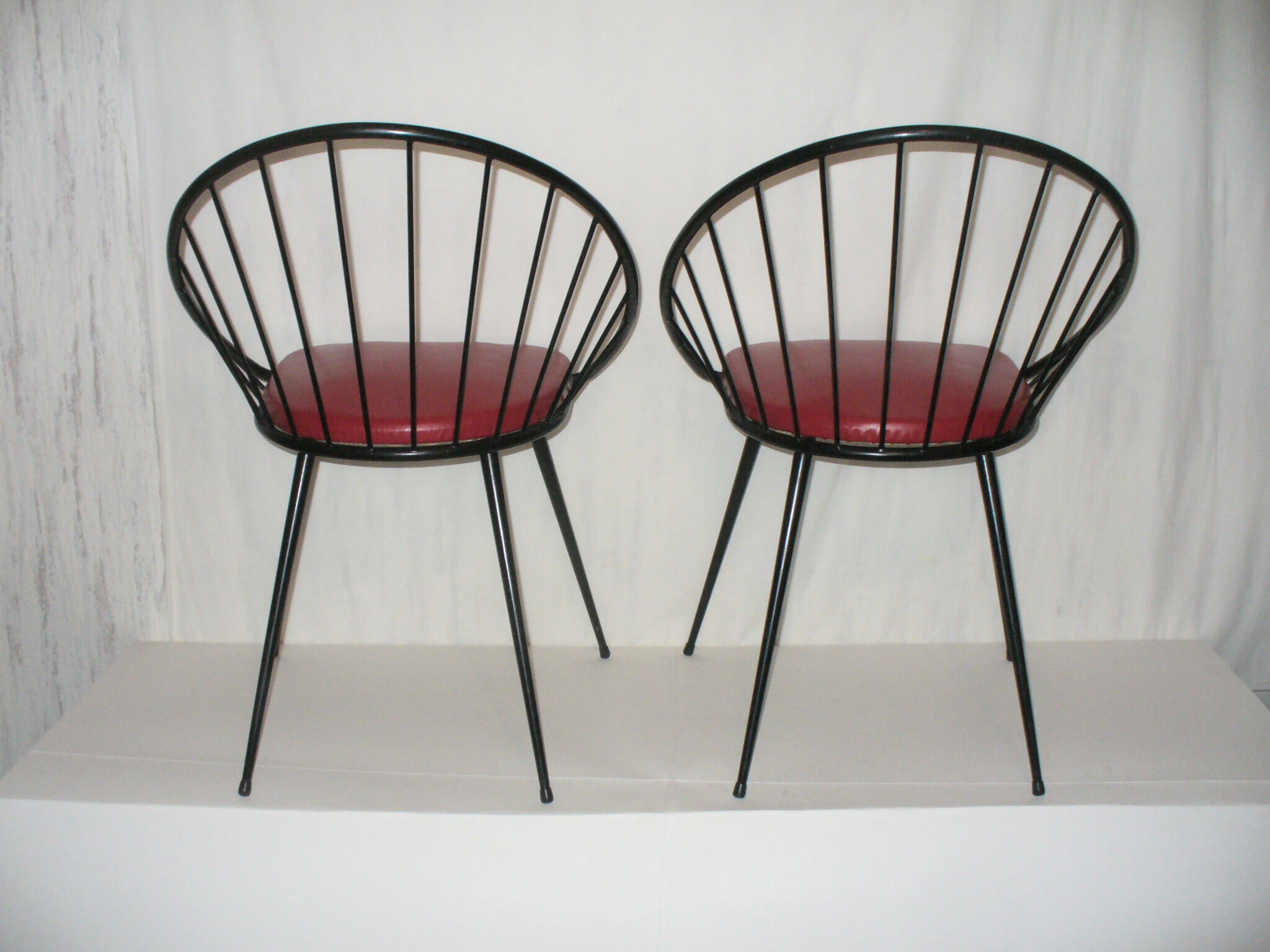 Pair of barrel style chairs from the 50s