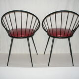 Pair of barrel style chairs from the 50s