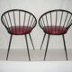 Pair of barrel style chairs from the 50s