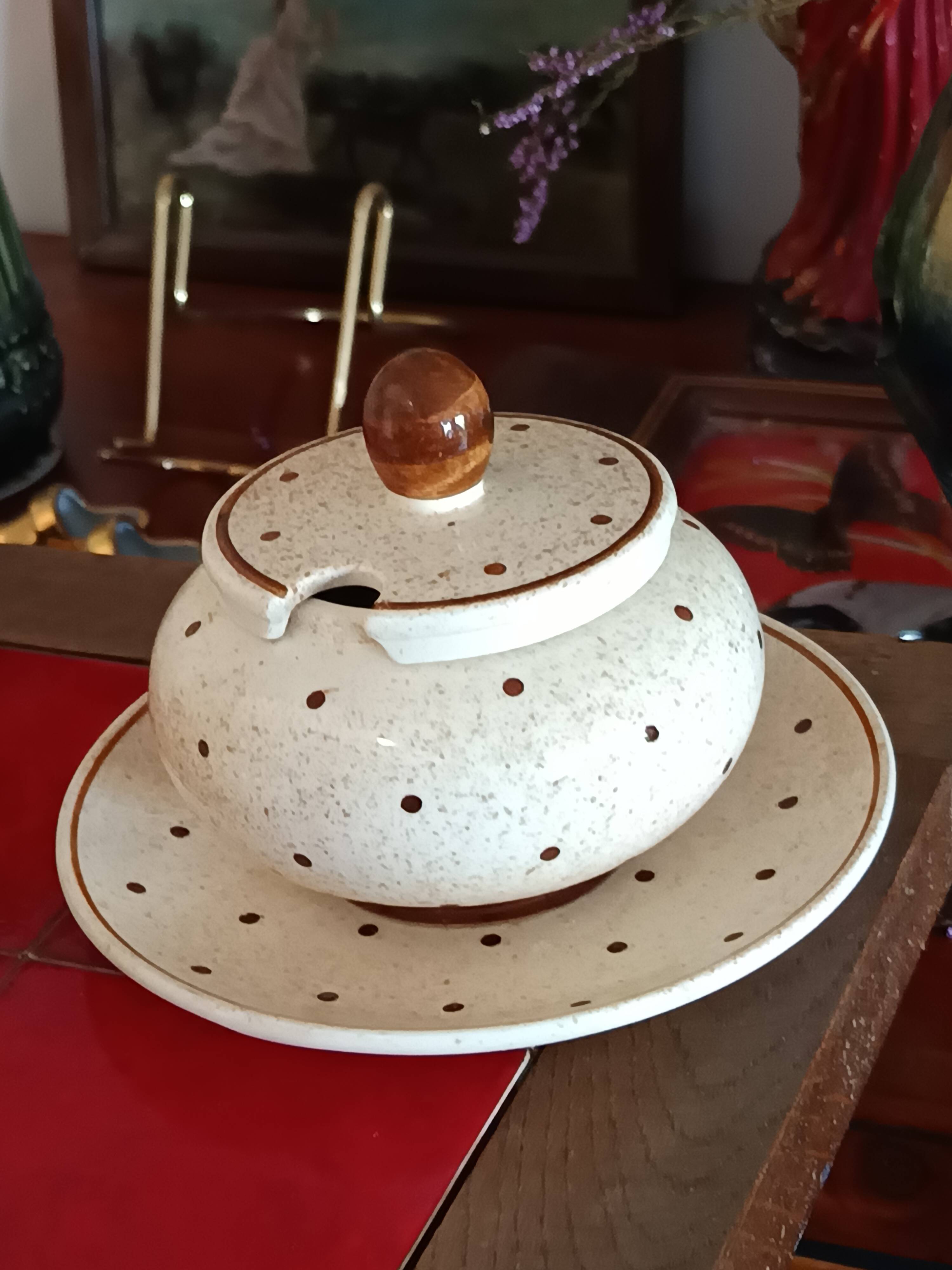 VVB Haldensleben ceramic coffee and tea service, Lotte pattern, 1950