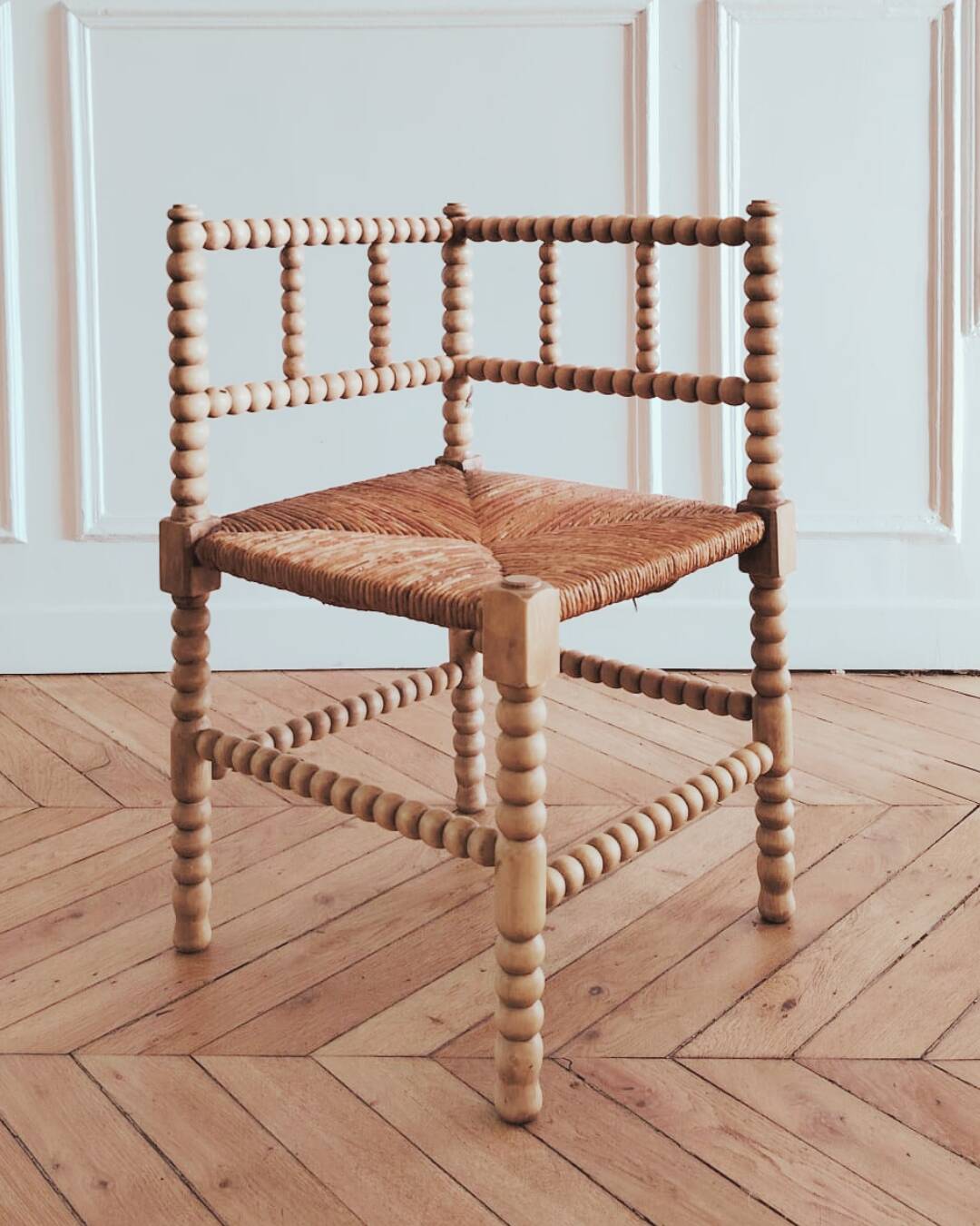 Chaise d'angle vintage rénovée, années 50