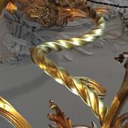 Napoleon III bronze chandelier, Louis XV style, baroque rocaille twist, 189