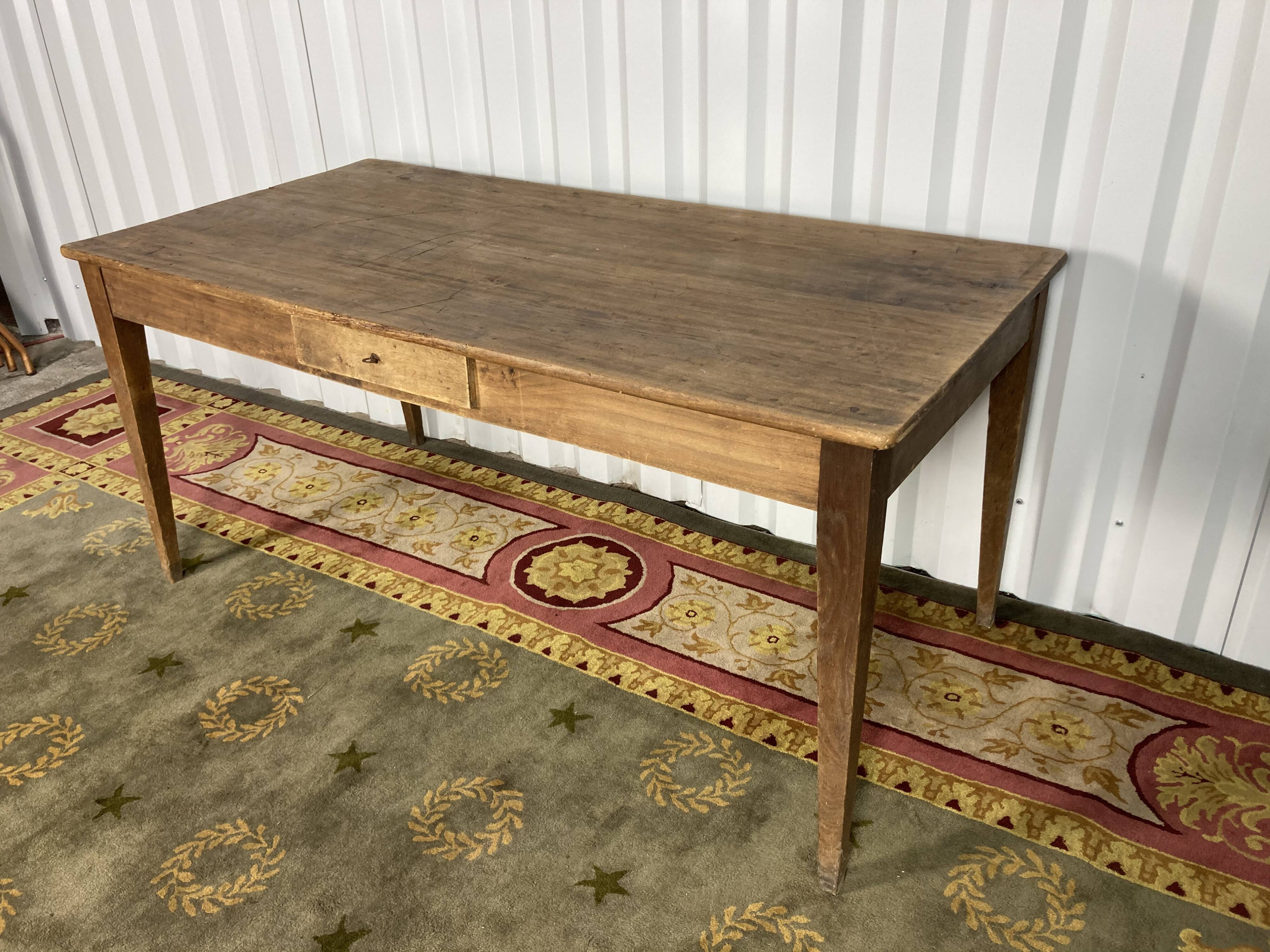 Poplar and oak farm table