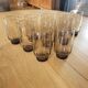10 verres à eau en verre fumé BP