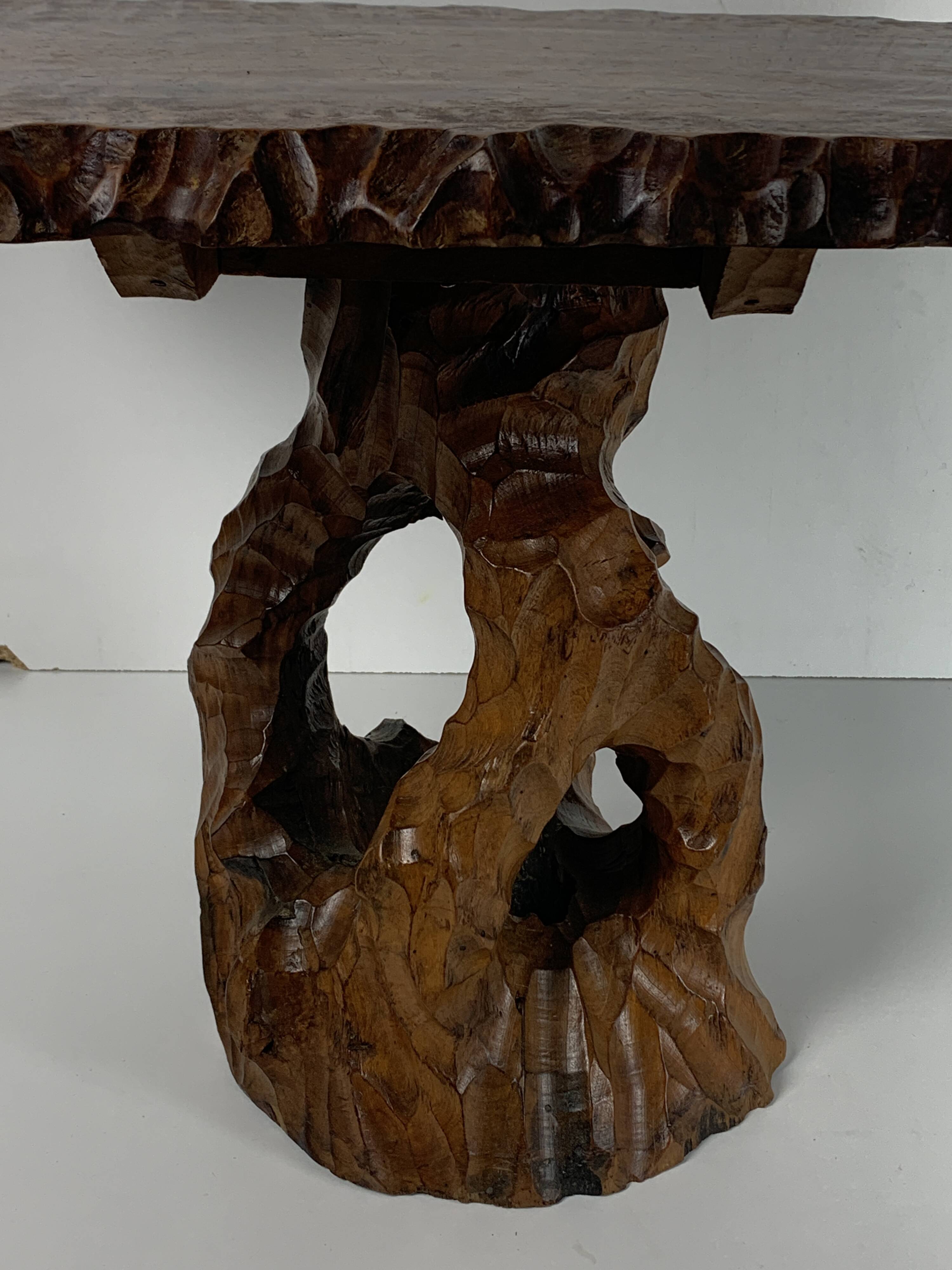 Biomorphic brutalist organic side table, Dutch 1960s