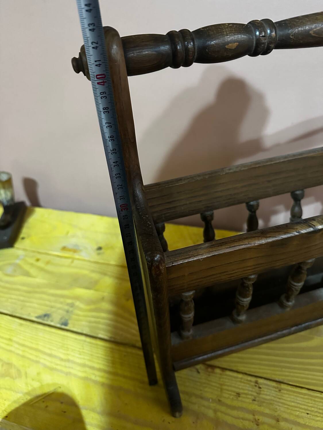 Vintage wooden magazine rack, Denmark