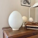 White opaline egg table lamp