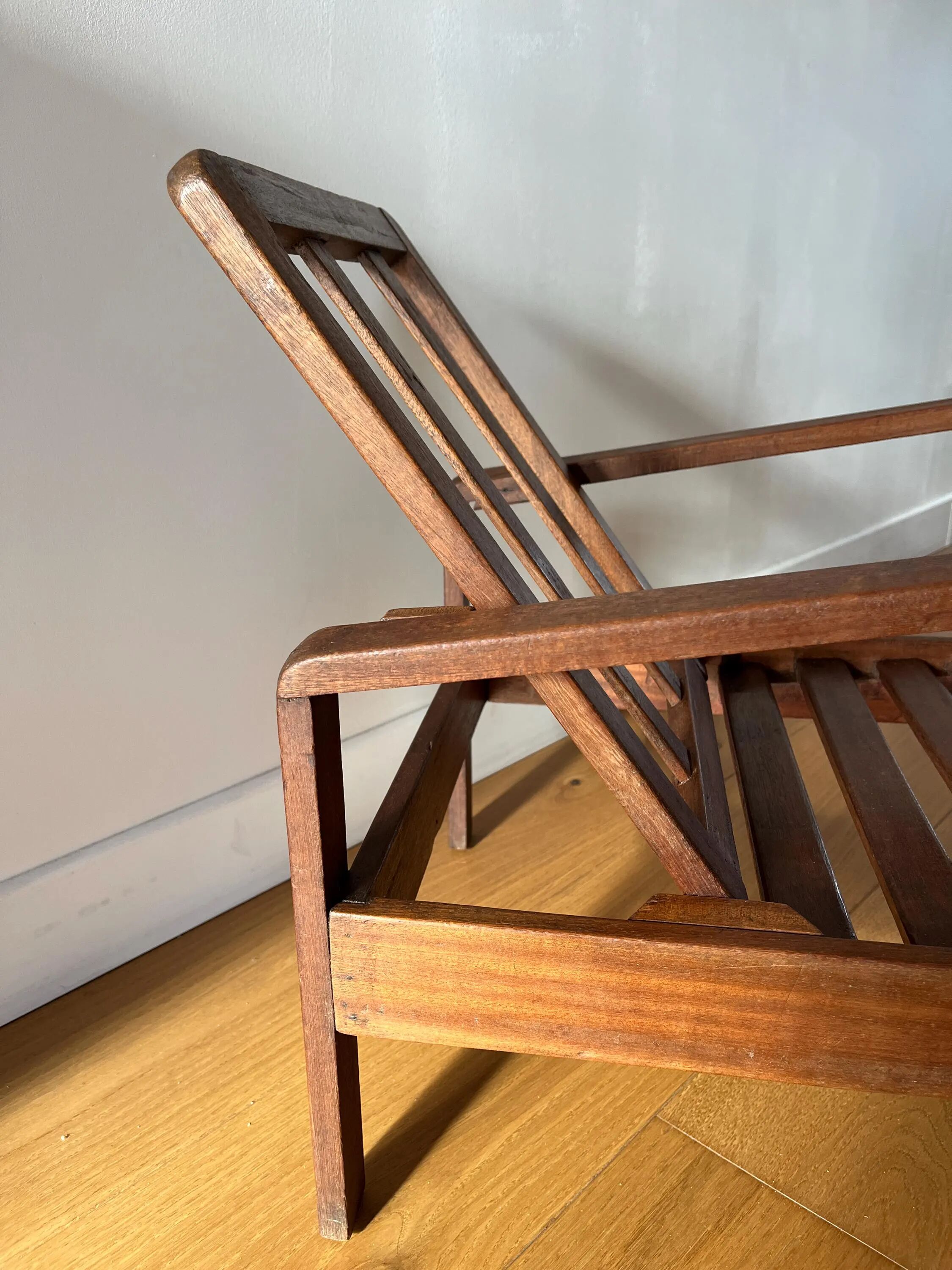 Vintage wooden armchair for children 1960