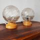 Pair of vintage Art Deco style bedside lamps
