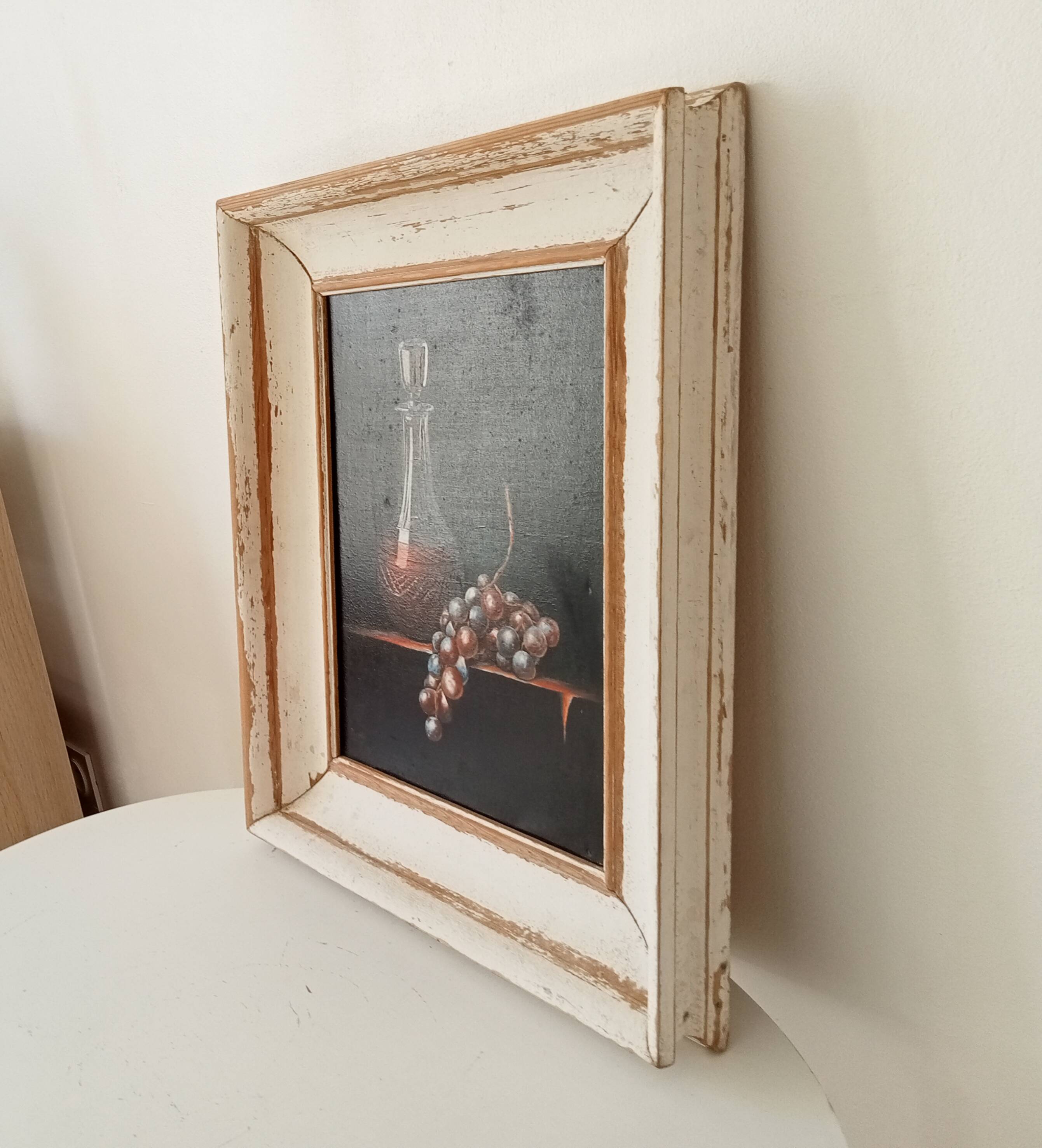 Still life table, oil on canvas, signed Pacetti