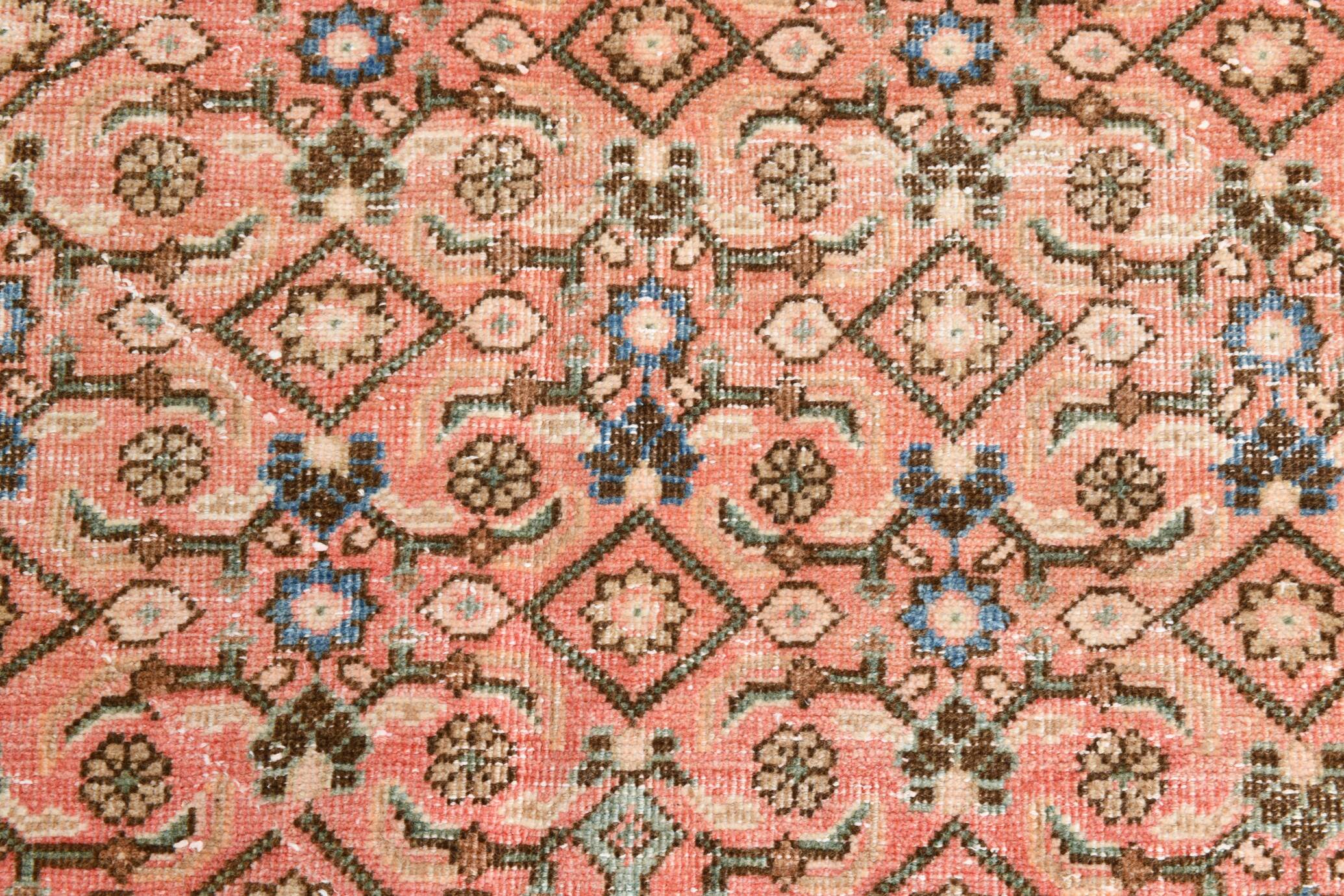 10x13 Salmon Pink Oriental Antique Persian Rug, 296x387Cm
