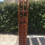 Vintage rattan and bamboo shelf