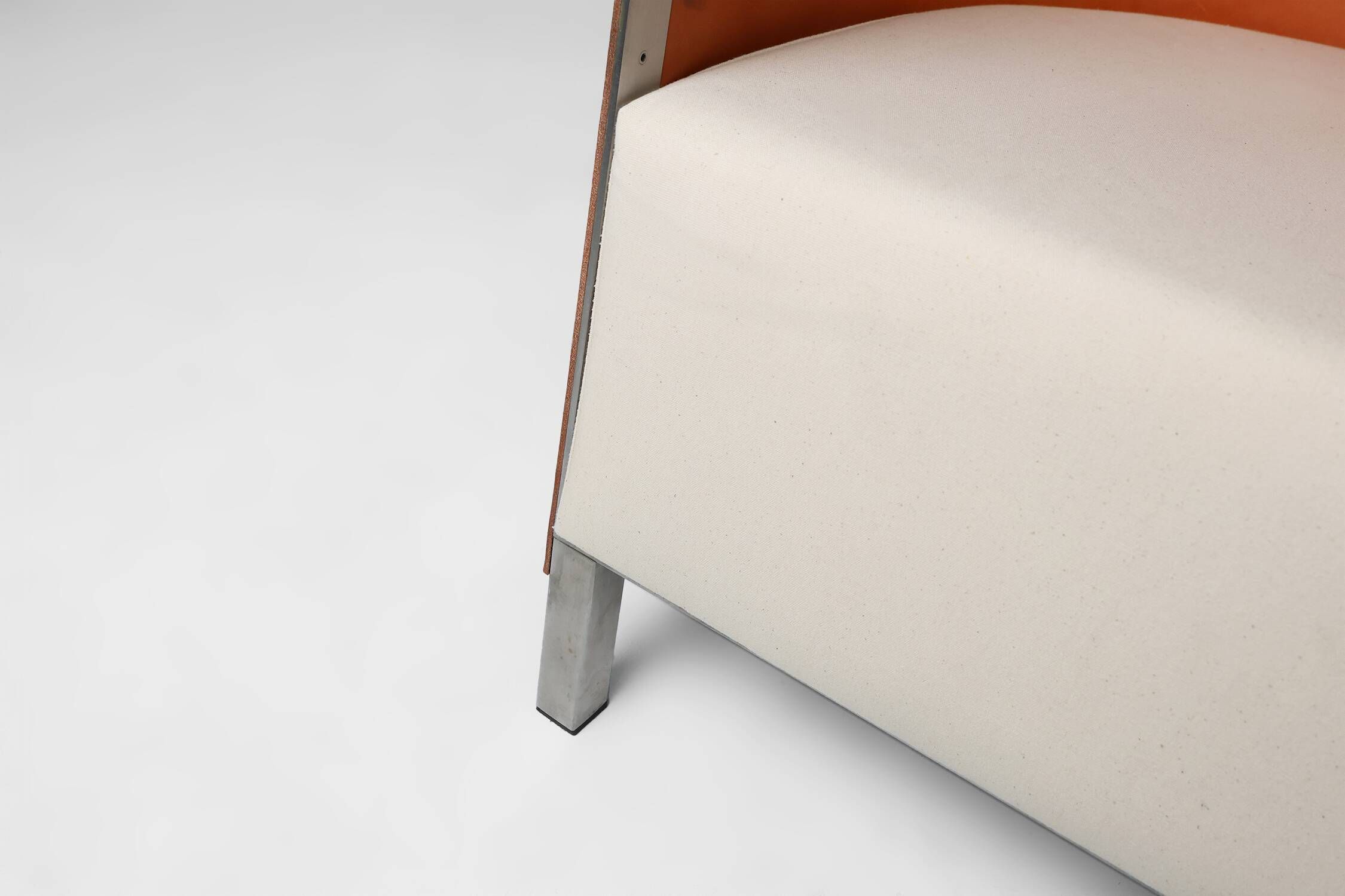 Maarten van Severen S88 easy chair in saddle leather and steel, Belgium 198