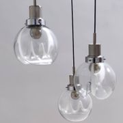 Murano Glass and Varnished Metal 3-Light Pendant by Toni Zuccheri for Venini