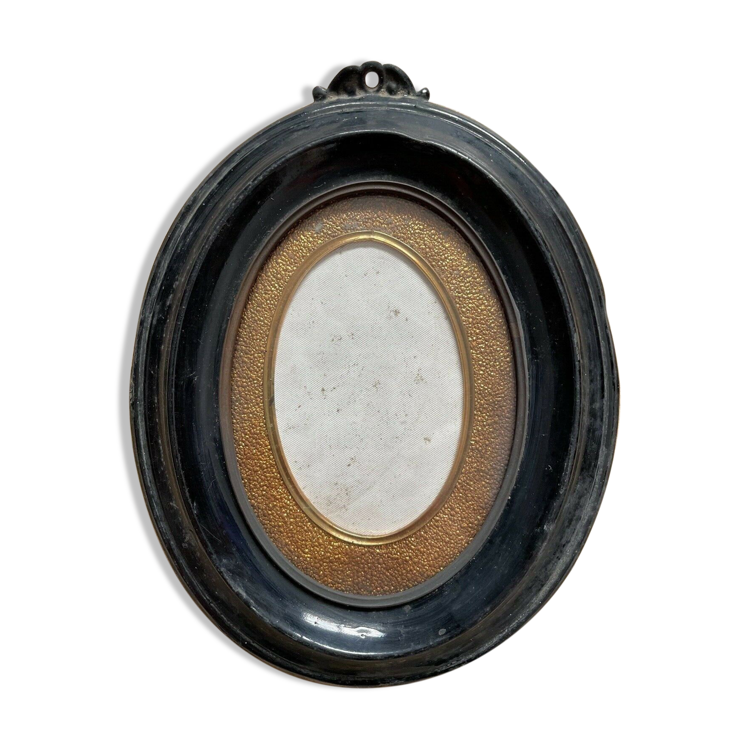 Black metal frame gold background Napoleon III