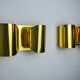 Pair of "Foglios" brass wall lights, Italy, 1970