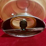 Vintage lamp or ceiling light, pink and gold granite glass, 50s/60s