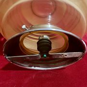 Vintage lamp or ceiling light, pink and gold granite glass, 50s/60s