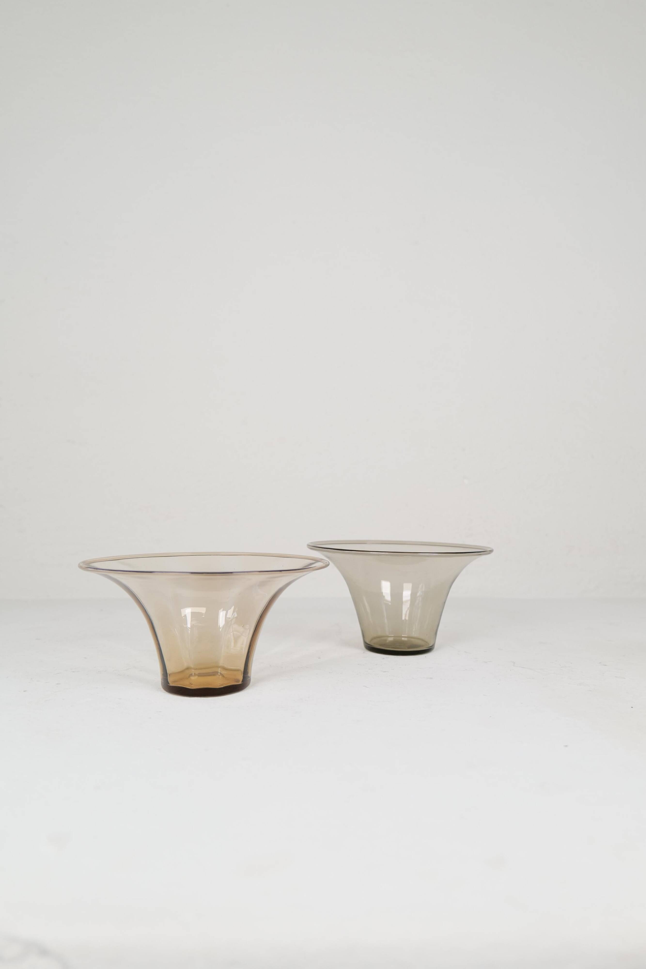 Art Deco Ensemble / Swedish Grace of 4 Glass Containers by Simon Gate Orrefors Sweden 1920s