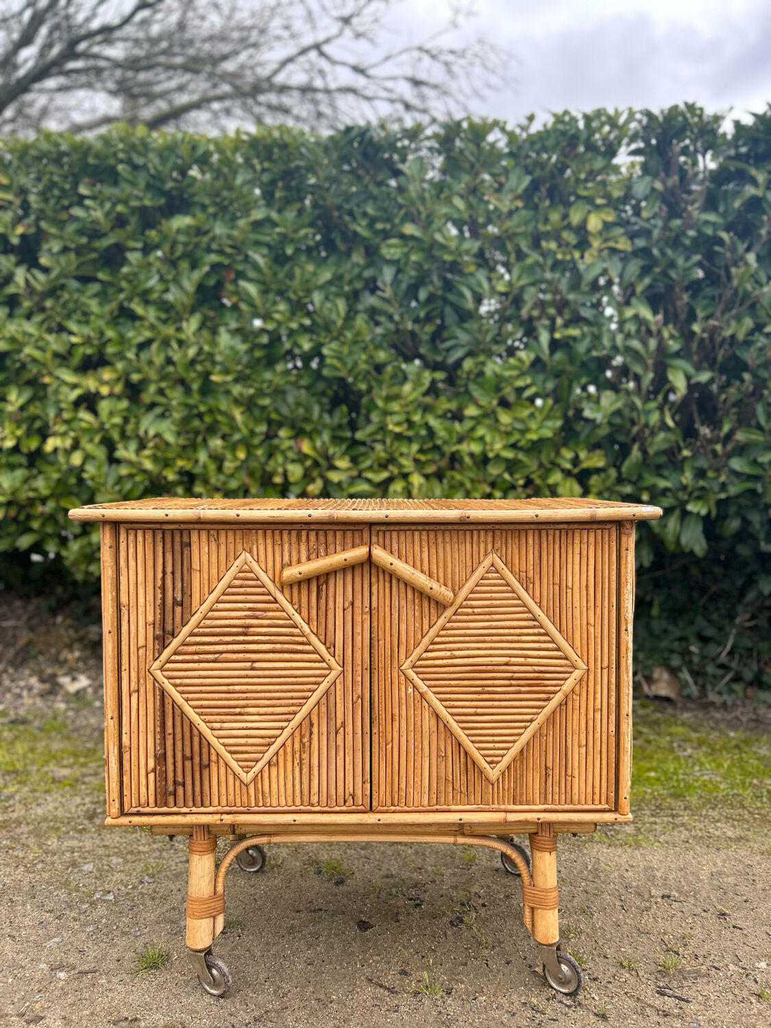 Bamboo furniture with wheels