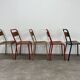 5 industrial style metal chairs, vintage