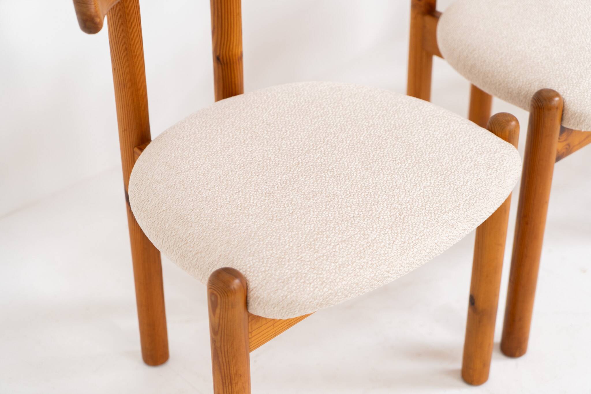 Set of 4 pine chairs by Vamdrup Stolefabrik