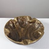 Vide-poches en laiton de style brutaliste vintage du milieu du siècle