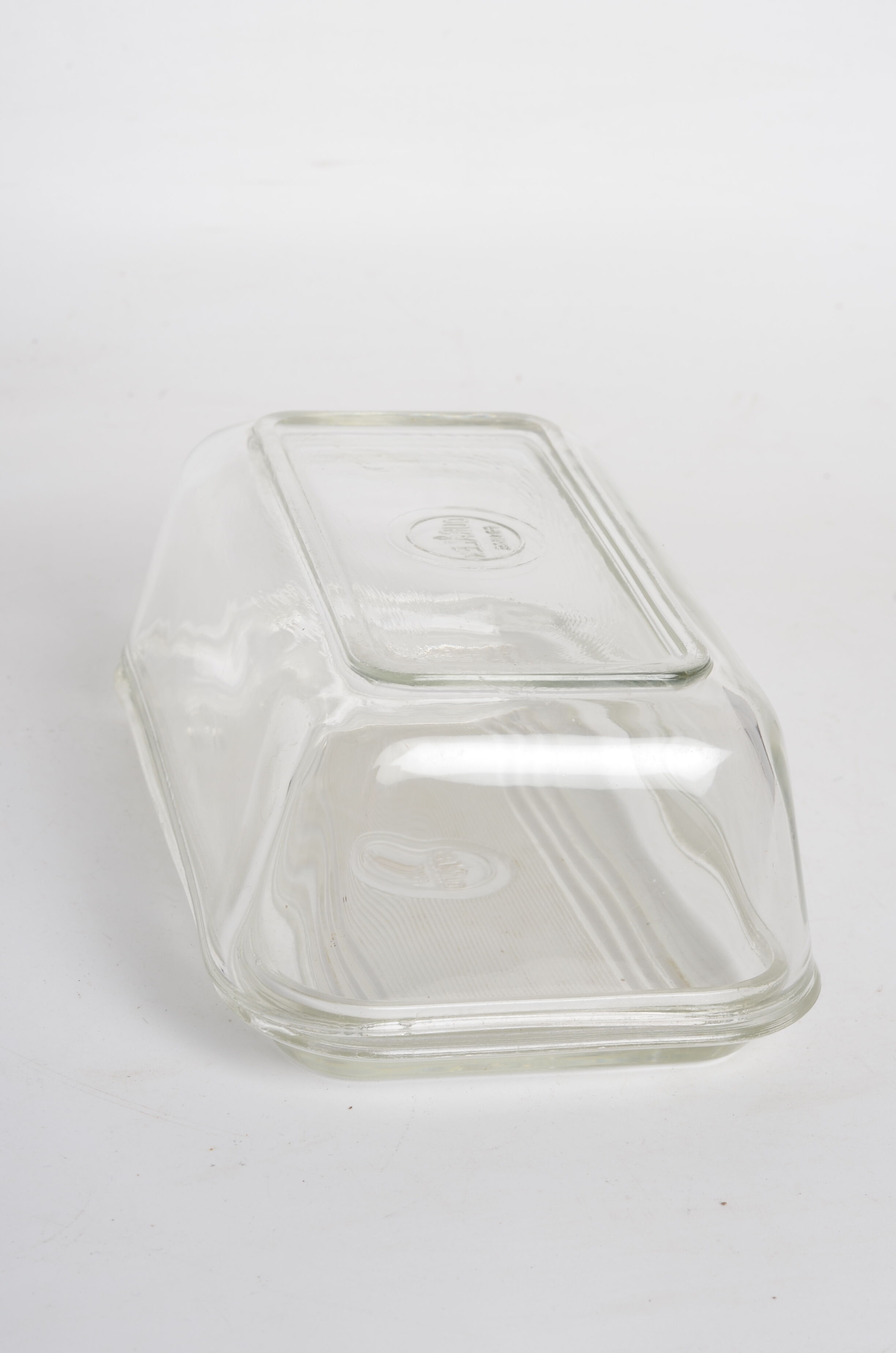 Duralex glass butter dish