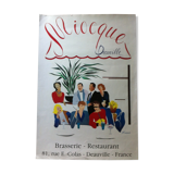 Poster of the years 70 Brasserie "Miocque" Deauville