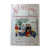 Poster of the years 70 Brasserie "Miocque" Deauville