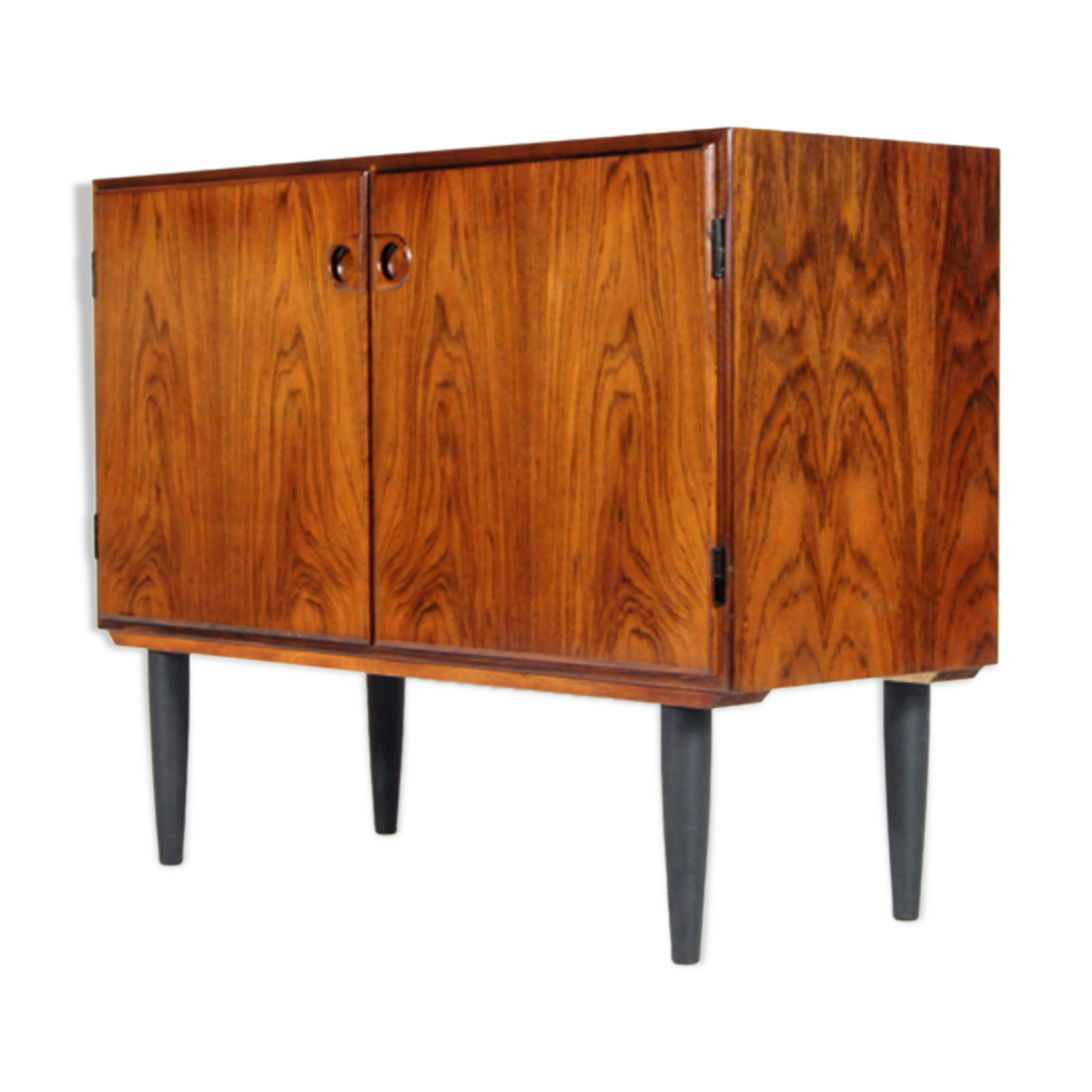 Vintage Danish retro hi-fi furniture in rosewood