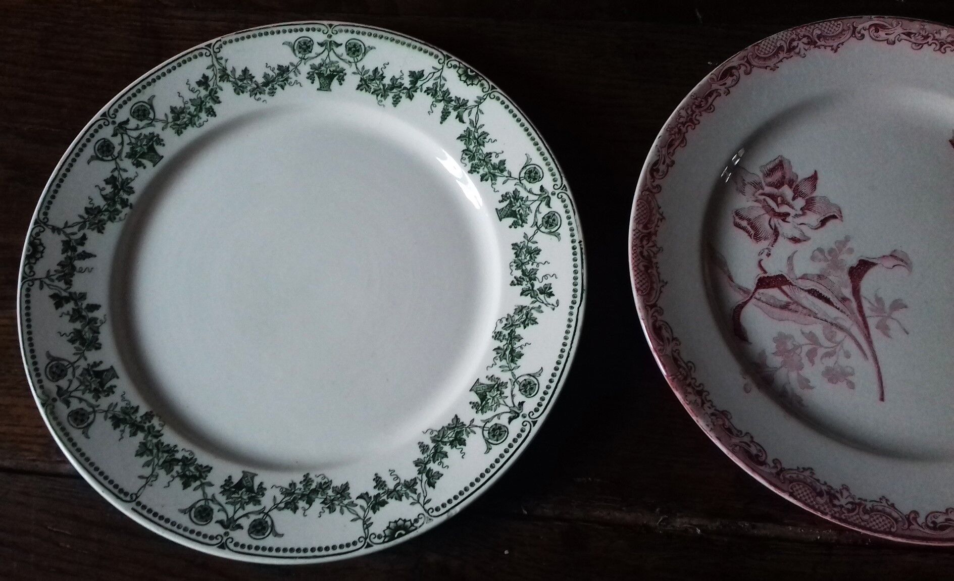 Lot 5 plates Terre de Fer Badonviller Sarreguemines