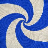 Tapis contemporain ora tressé en coton (77cm), édition unique