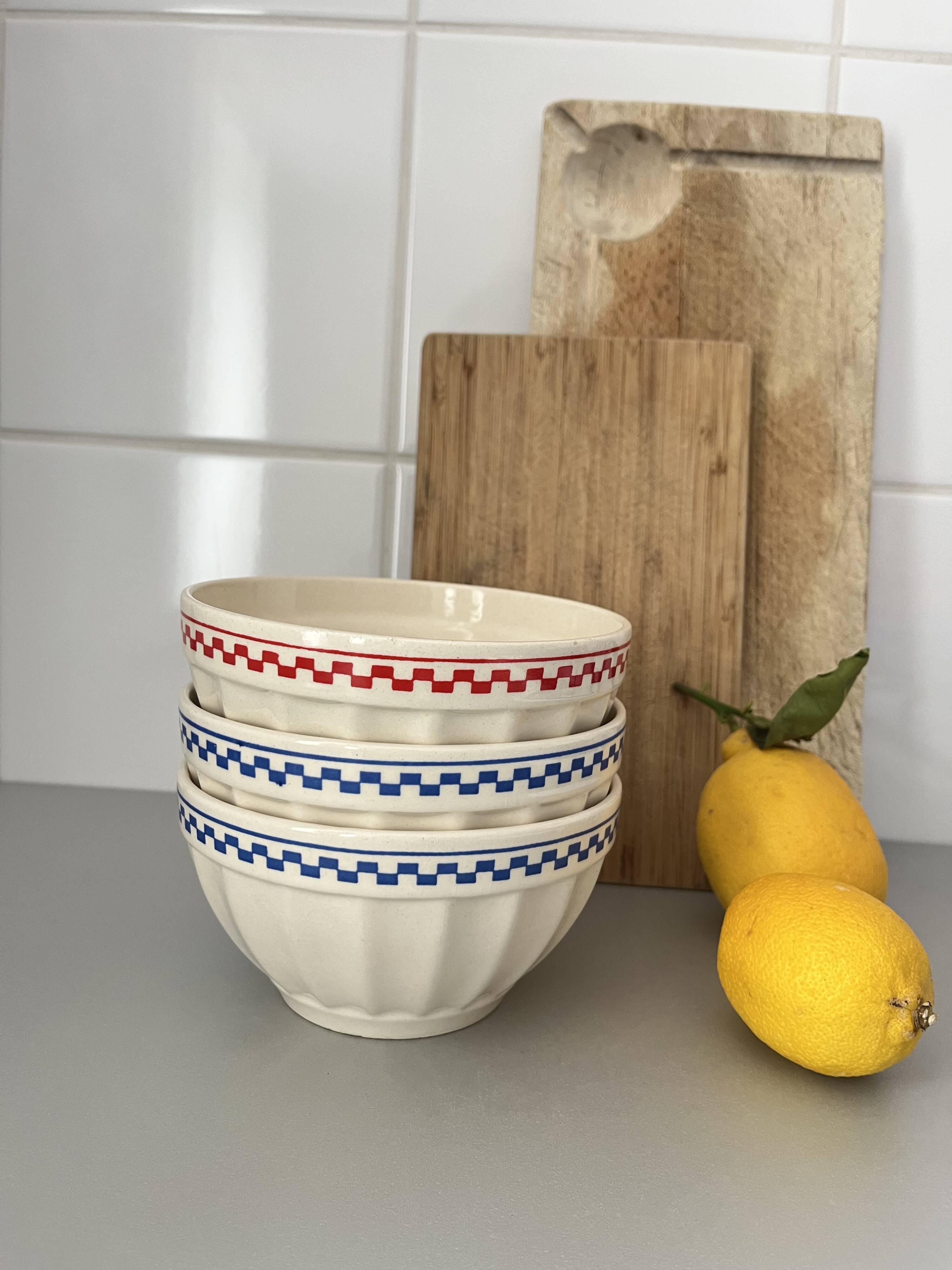 Old faceted bowls