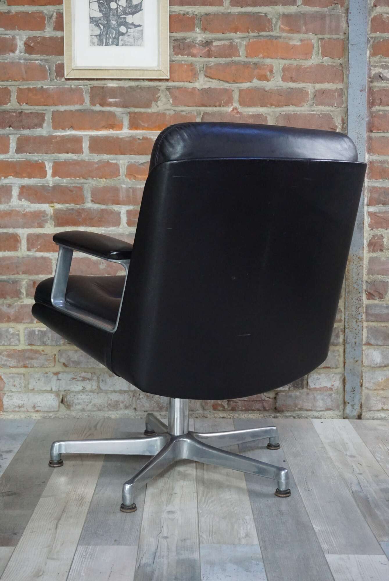 Fauteuil de bureau en cuir " Vaghi "design italien