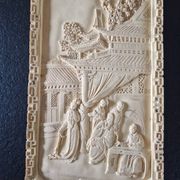 Sculpted resin plaque in the style of China.