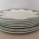 8 flat plates iron earth Salins, model Céline