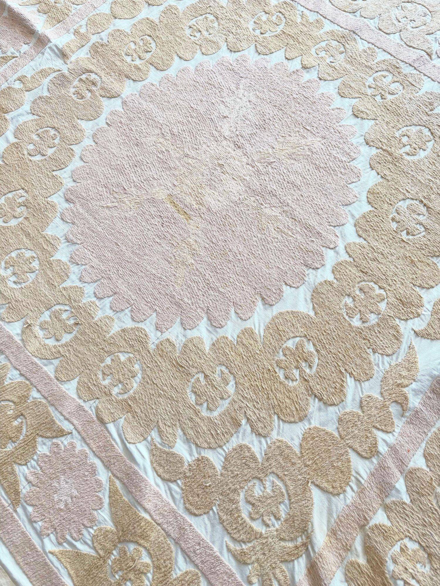 Vintage hand-embroidered tablecloth 132x162 cm