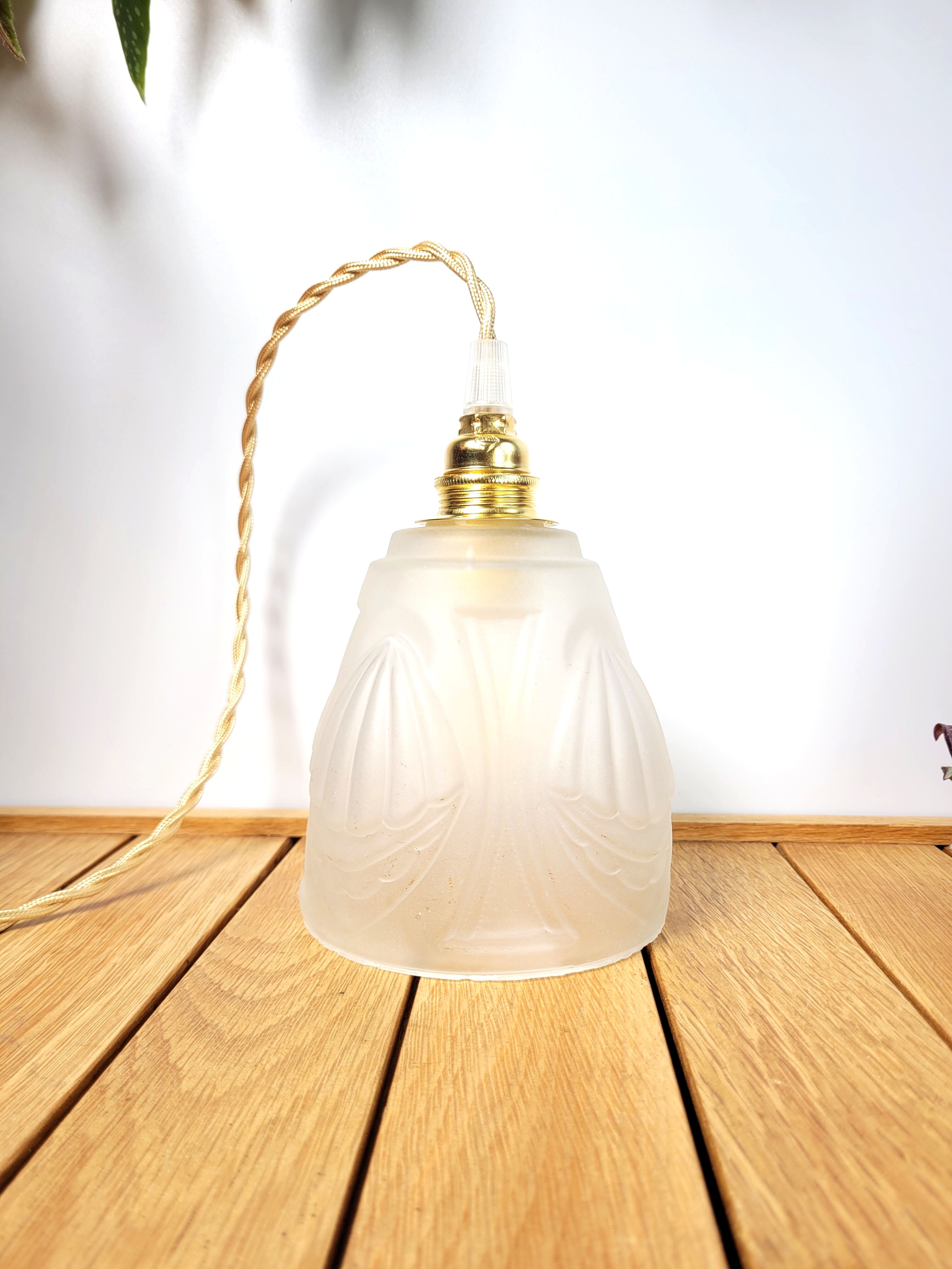 Pair of old globe walking lamps